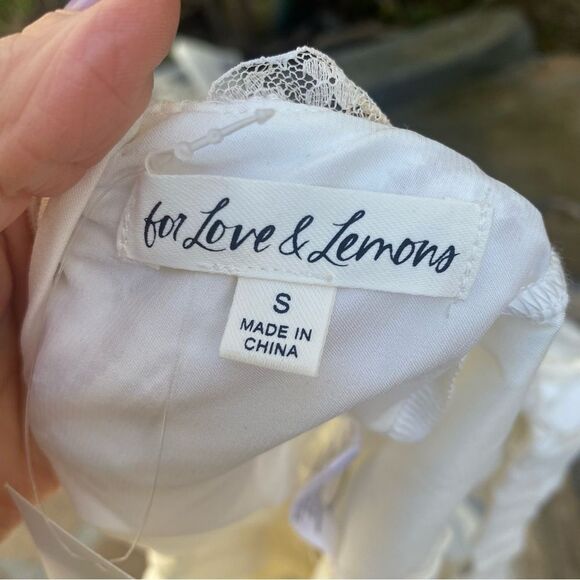 For Love And Lemons Nadine White Lace MIDI Dress size 4 - Picture 14 of 15